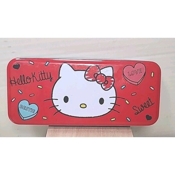 Sanrio Hello Kitty Tin Pencil Pen Case 2020 Collectible Retro Anime Art - Picture 1 of 5